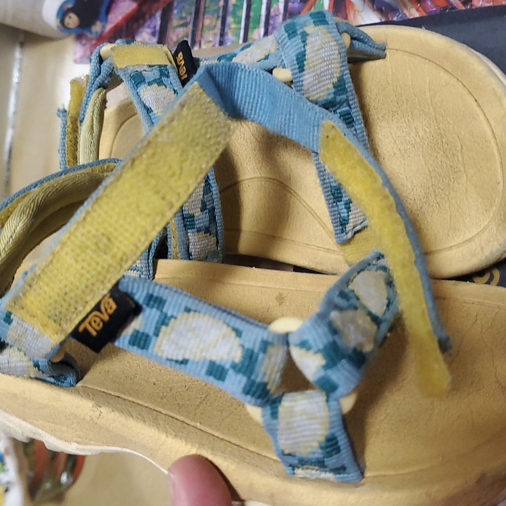 TEVA, T HURRACAINE Blue and Yellow Sandals - Picture 10 of 13